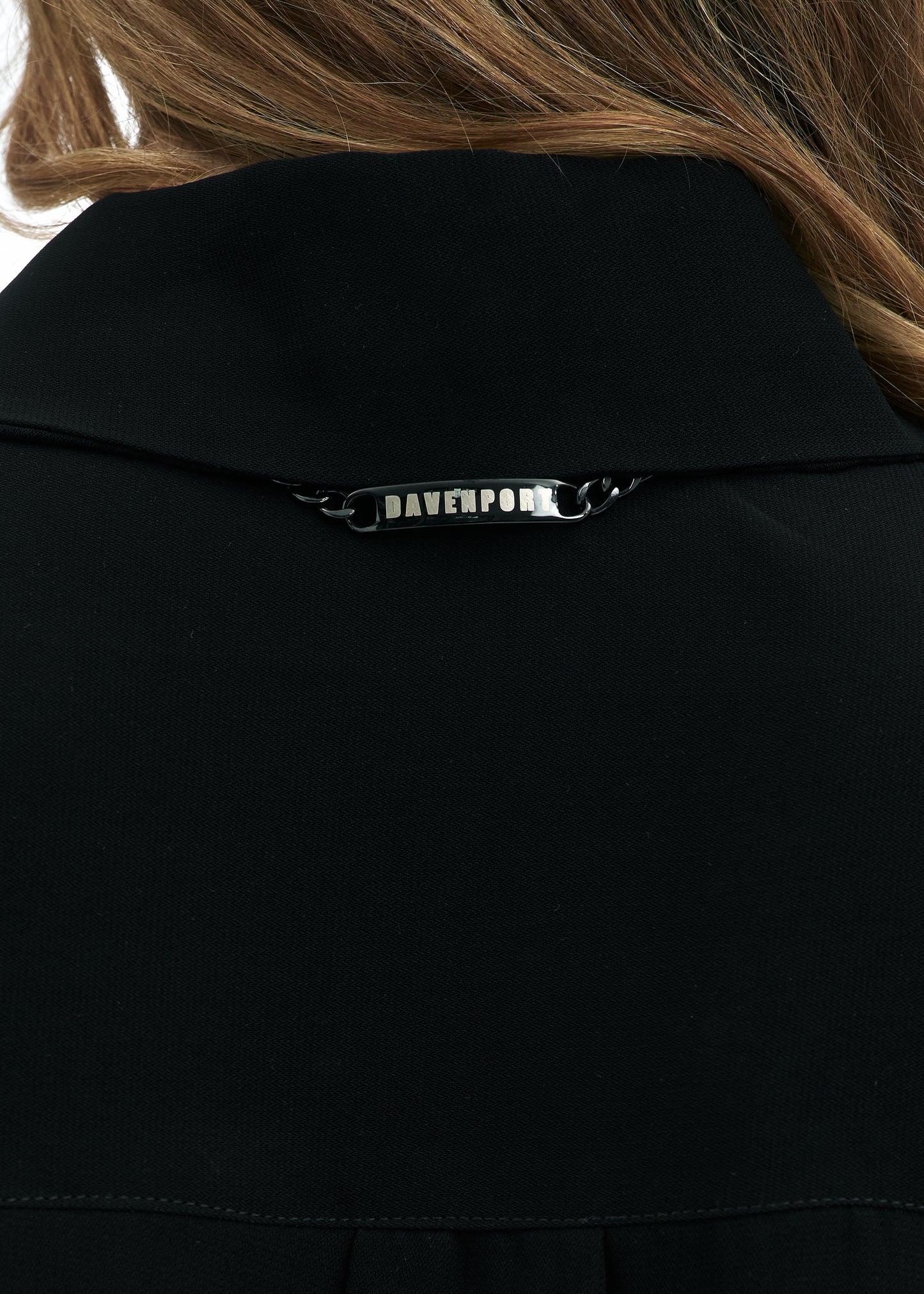 Chemise en soie noire CYGNE