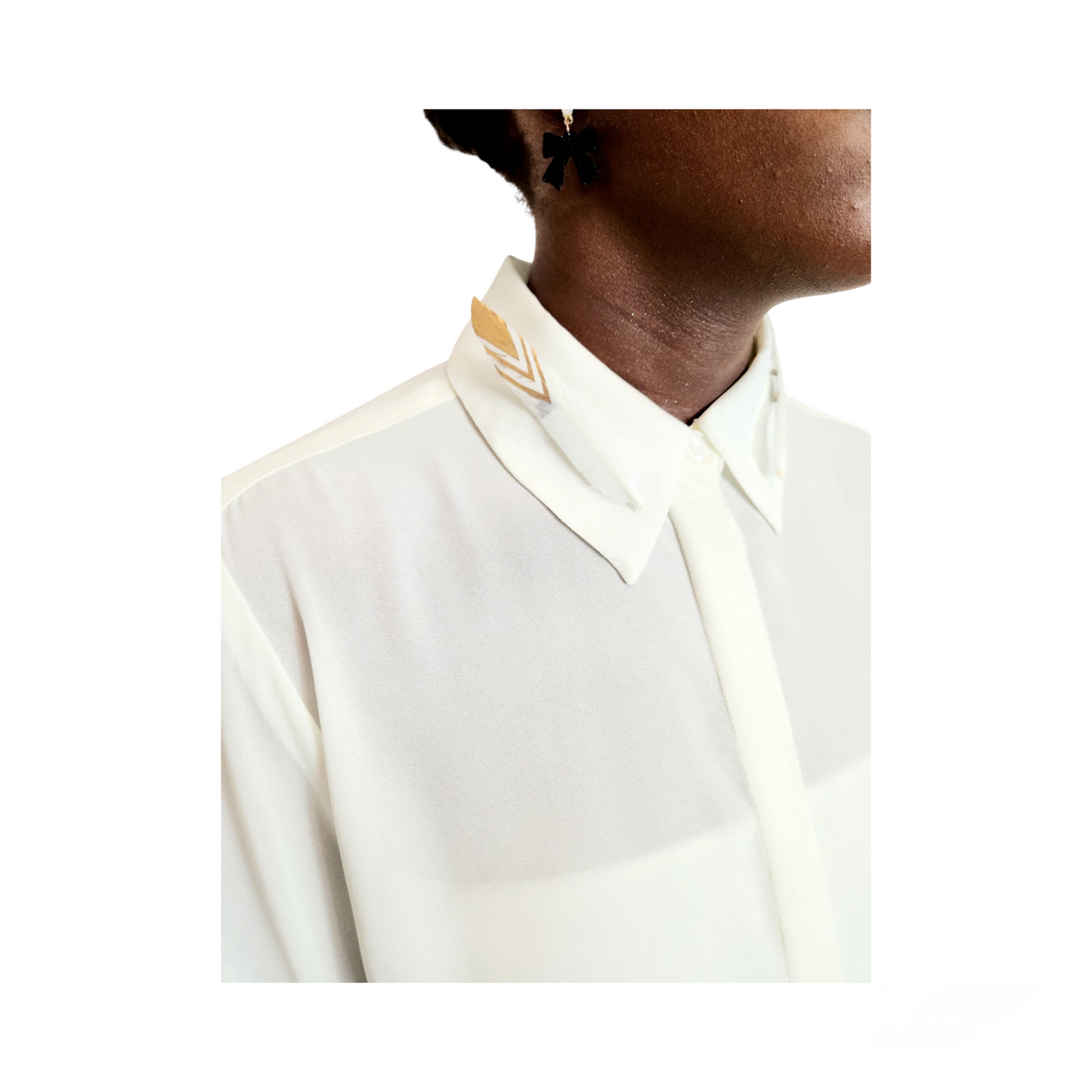 Chemise en soie CYGNE