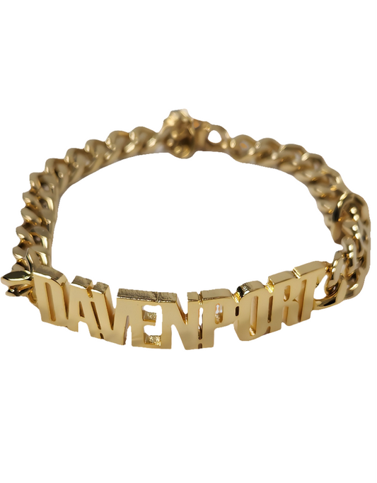 Gourmette en laiton DAVENPORT GOLD THE DAVENPORT PARIS