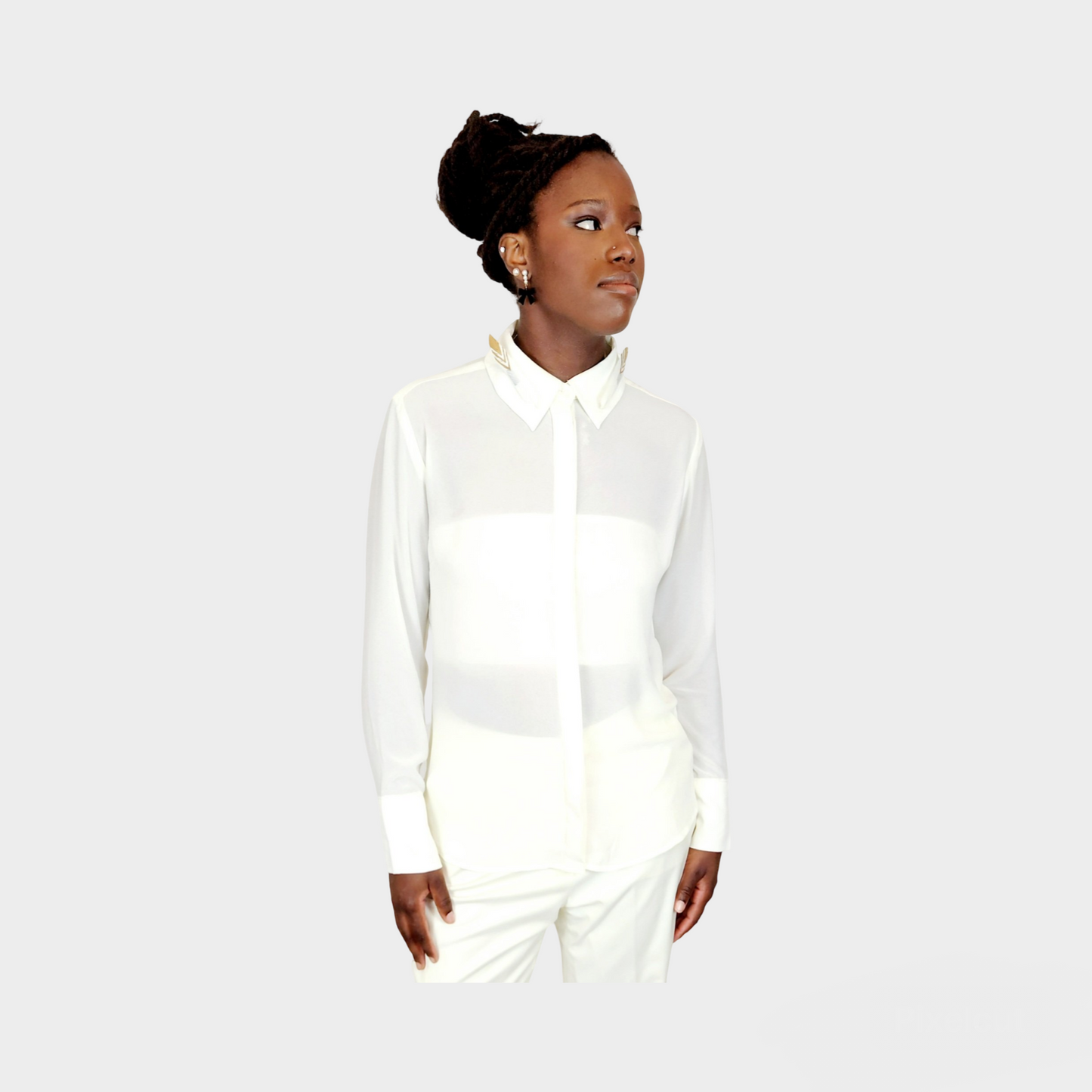 Chemise en soie CYGNE