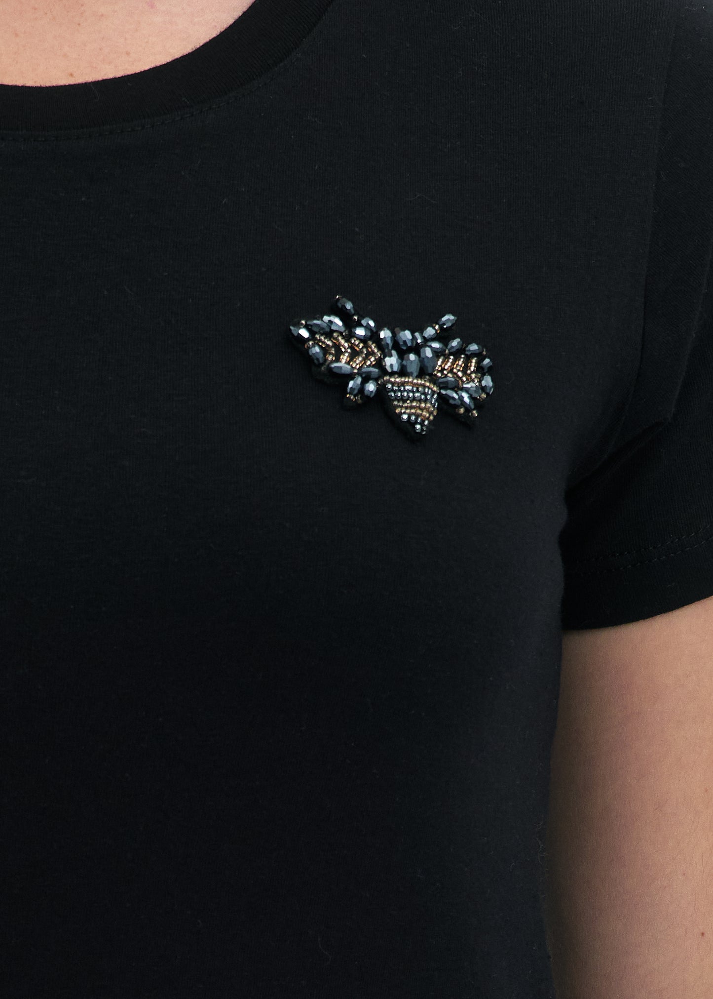 T-shirt brodé Femme Coeur-Abeille